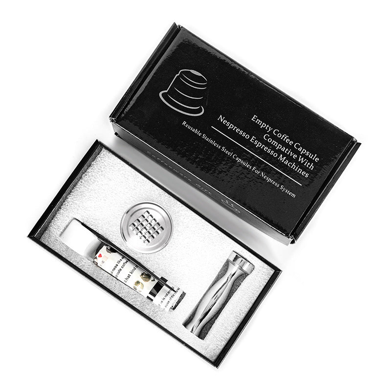 Coffee capsule spoon brush set