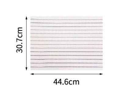 Black and white striped solid color household table mats Theme restaurant table mat waterproof and environmentally friendly PVC insulation placemat