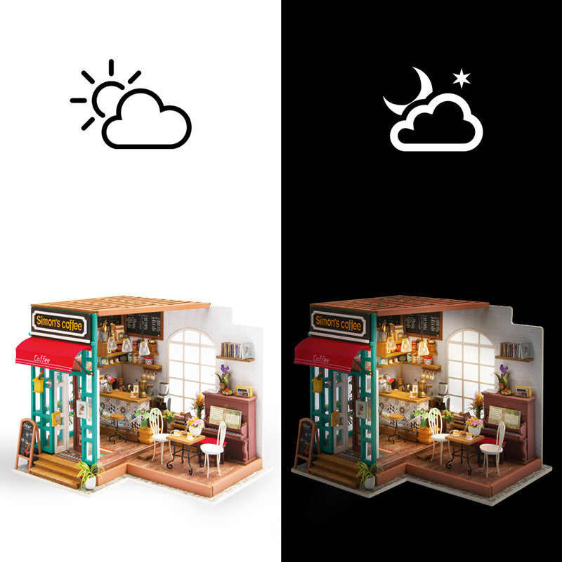 Hand-assembled Simon Time Coffee Shop