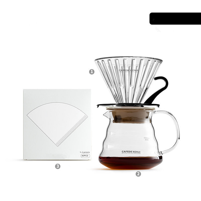 Cafe Kona Coffee Pot Household Hand Flushing Drip Time Filter Cup