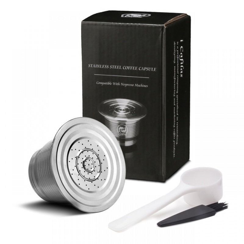 Stainless steel coffee capsule shell