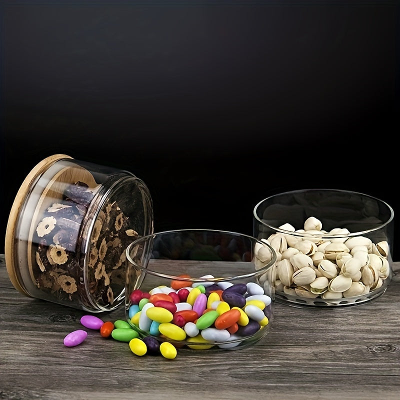 1set, Home, Restaurant, Party, Multi-layer Snack and Cereal Storage Glass Jar, Easy to Store Daily Snacks and Dried Fruits, Suitable for Cereal, Snacks and Other Storage and Packaging