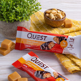 Quest Protein Candy Bar Snacks, Gooey Caramel and Peanuts Flavor, 12 Count
