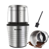Dry and wet dual-cup coffee grinder