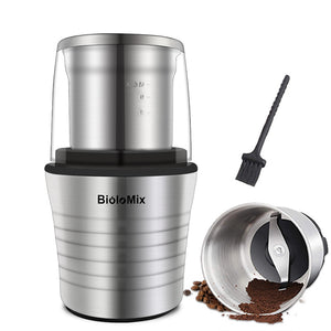 Dry and wet dual-cup coffee grinder