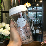 Portable double coffee cup