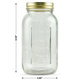 Large 32 Oz Mason Jars 12Pk, Regular Mouth Quart Canning Jars and Lids, Bulk Glass Jars for Canning Whole Fruits, Jarring Tomatoes, Pantry Organization, Home Décor