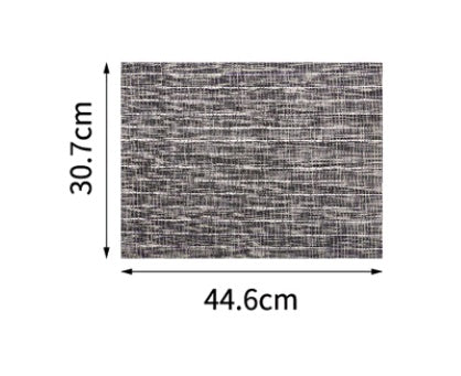 Black and white striped solid color household table mats Theme restaurant table mat waterproof and environmentally friendly PVC insulation placemat