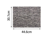 Black and white striped solid color household table mats Theme restaurant table mat waterproof and environmentally friendly PVC insulation placemat