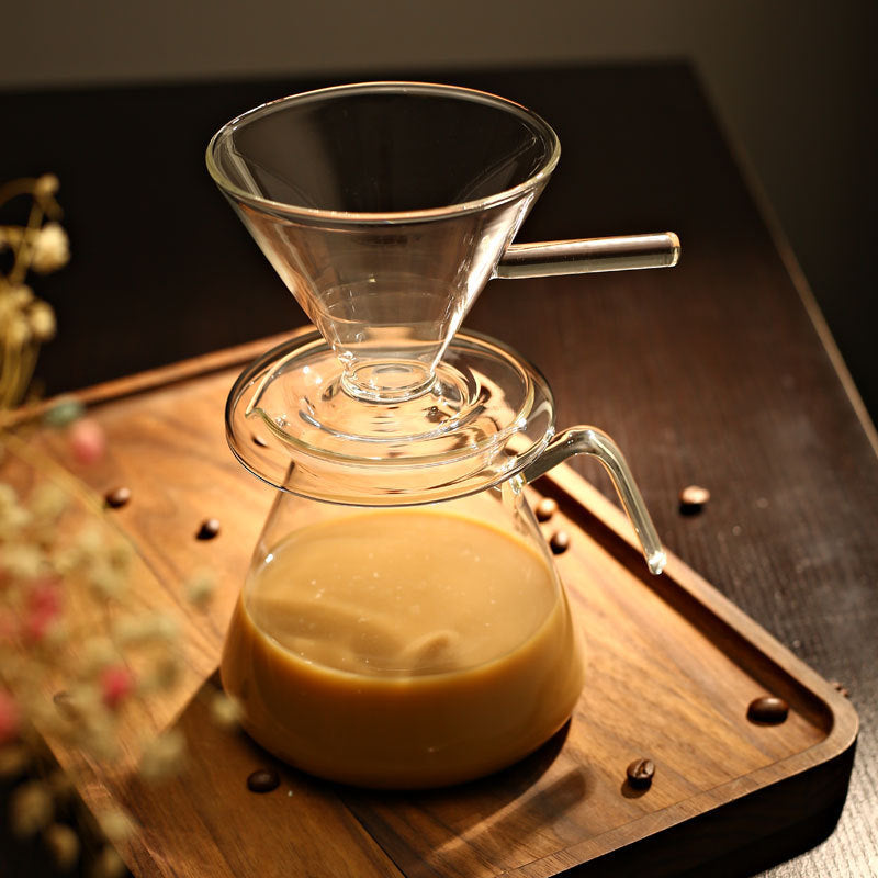 Coffee Pot Set High-bay Silicon Heat-resistant Glass Pot Coffee Filter Cup