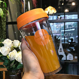 Portable double coffee cup