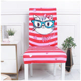 Floral Printing Spandex Chair Cover Stretch Elastic Dining Seat Cover for Wedding Banquet Restaurant Hotel Anti-dirty Removable