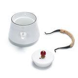 Black And White Ceramic Girder Travel Pot Of Contracted Tea Kettle Household Single Pot Of Tea