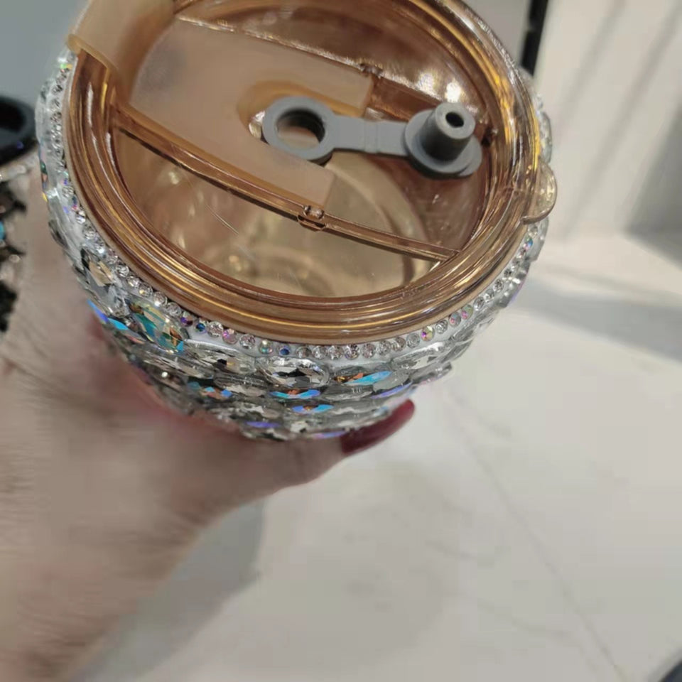 Net Red Portable Home Glass Ins Wind Diamond Coffee Cup