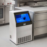VEVOR Commercial Ice Maker, 265lbs 24H, Ice Maker Machine, 126 Ice Cubes In 12-15 Minutes, Freestanding Cabinet Ice Maker With 88lbs Storage Capacity LED Digital Display, For Home Office Restaurant