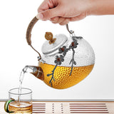 Hammer Pattern Brocade Flower Tea Pot Fruit Tea Pot Household Water Pot