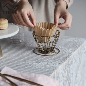 Japanese Cake Wave Type Coffee Machine Filter Paper Wood Color
