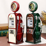 Retro Gas Station Design Music Box Hand Crank Bar Restaurant Home Decoration