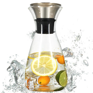 New Large Capacity Glass Pot Heat Resistant Glass Coffee Pot Stainless Steel Filter Tea Kettle