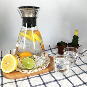 New Large Capacity Glass Pot Heat Resistant Glass Coffee Pot Stainless Steel Filter Tea Kettle