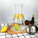 New Large Capacity Glass Pot Heat Resistant Glass Coffee Pot Stainless Steel Filter Tea Kettle
