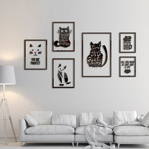Kitten Photo Frame 3D Three-dimensional Clothing Milk Tea Shop Customer
