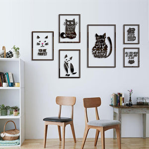 Kitten Photo Frame 3D Three-dimensional Clothing Milk Tea Shop Customer
