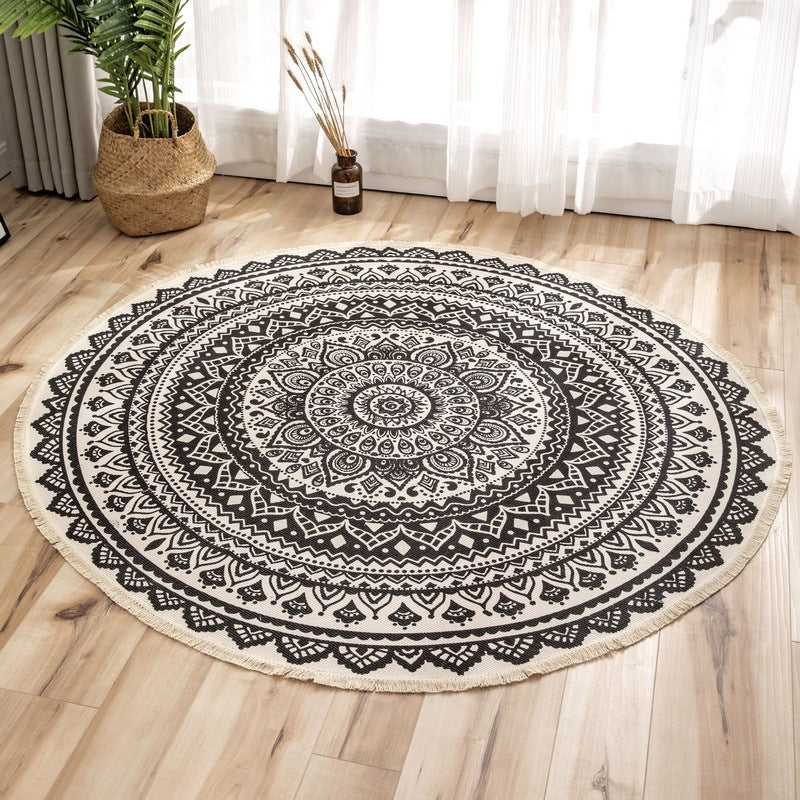 Ethnic Style Home Living Room Coffee Table Printed Floor Mats Bedroom Study Carpet