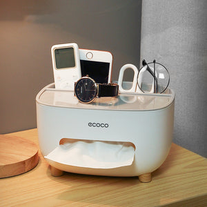 Ltalian Cocoa Tissue Box Home Living Room Coffee Table Restaurant Creative Cute Simple Multifunctional Remote Control Storage Box
