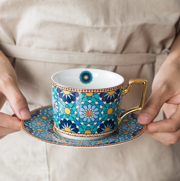 Coffee cup and saucer set home afternoon tea exquisite cup