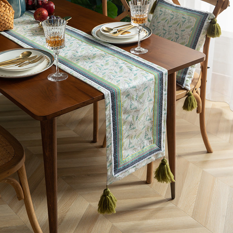 Cross-Border Supply Of Nordic Embroidery Table Runner Household Table Table Runner Custom Restaurant Hotel Homestay Decoration Tablecloth Wholesale