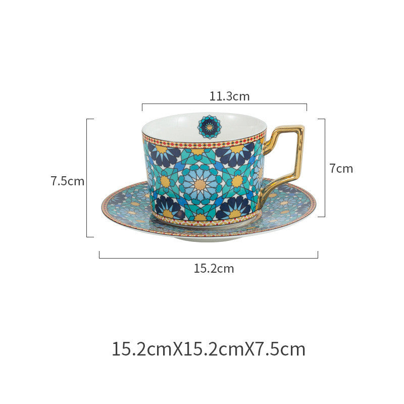 Coffee cup and saucer set home afternoon tea exquisite cup