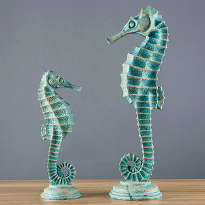 Decoration Resin Seahorse Shell Living Room Wine Cabinet Furnishings Ocean Theme Restaurant Furnishings