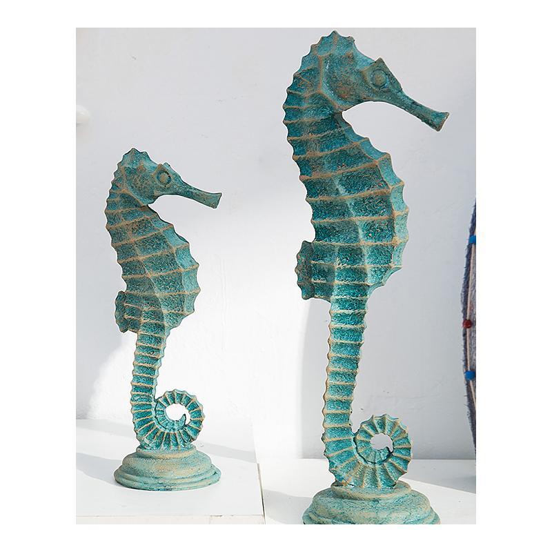 Decoration Resin Seahorse Shell Living Room Wine Cabinet Furnishings Ocean Theme Restaurant Furnishings