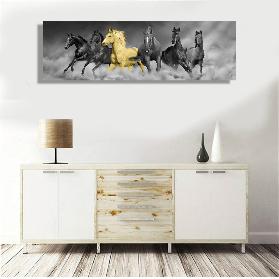 Decorative Painting Animal Restaurant Horizontal Print Bedroom Bedside Painting Horse Hanging Painting