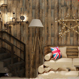 Retro 3D Stereo Simulation Wood Board Wood Grain Sticker Self-Adhesive Imitation Wood Wall Sticker Restaurant Hotel Window Background Wall Paper