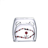 Double Layer Heat-Resistant Glass Cup Bear Cup Cartoon Creative Coffee Cup Juice Milk Cup Home