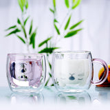 Double Layer Heat-Resistant Glass Cup Bear Cup Cartoon Creative Coffee Cup Juice Milk Cup Home