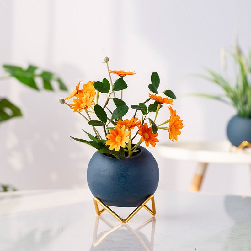 Coffee Table Fake Floral Nordic Home Furnishings