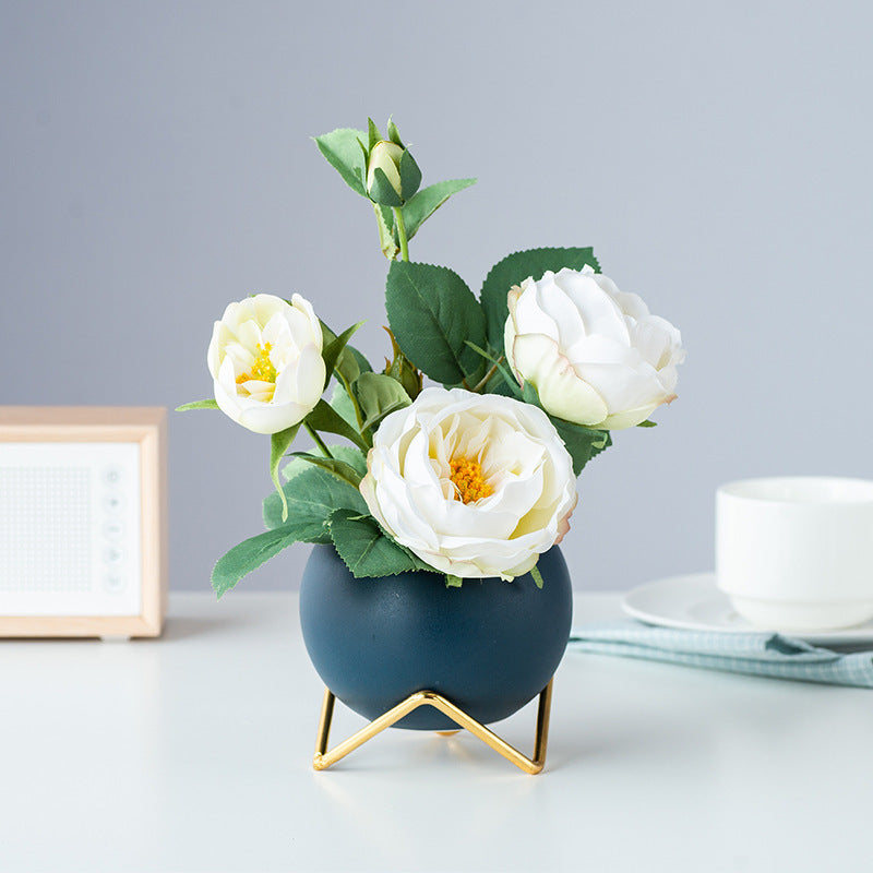 Coffee Table Fake Floral Nordic Home Furnishings