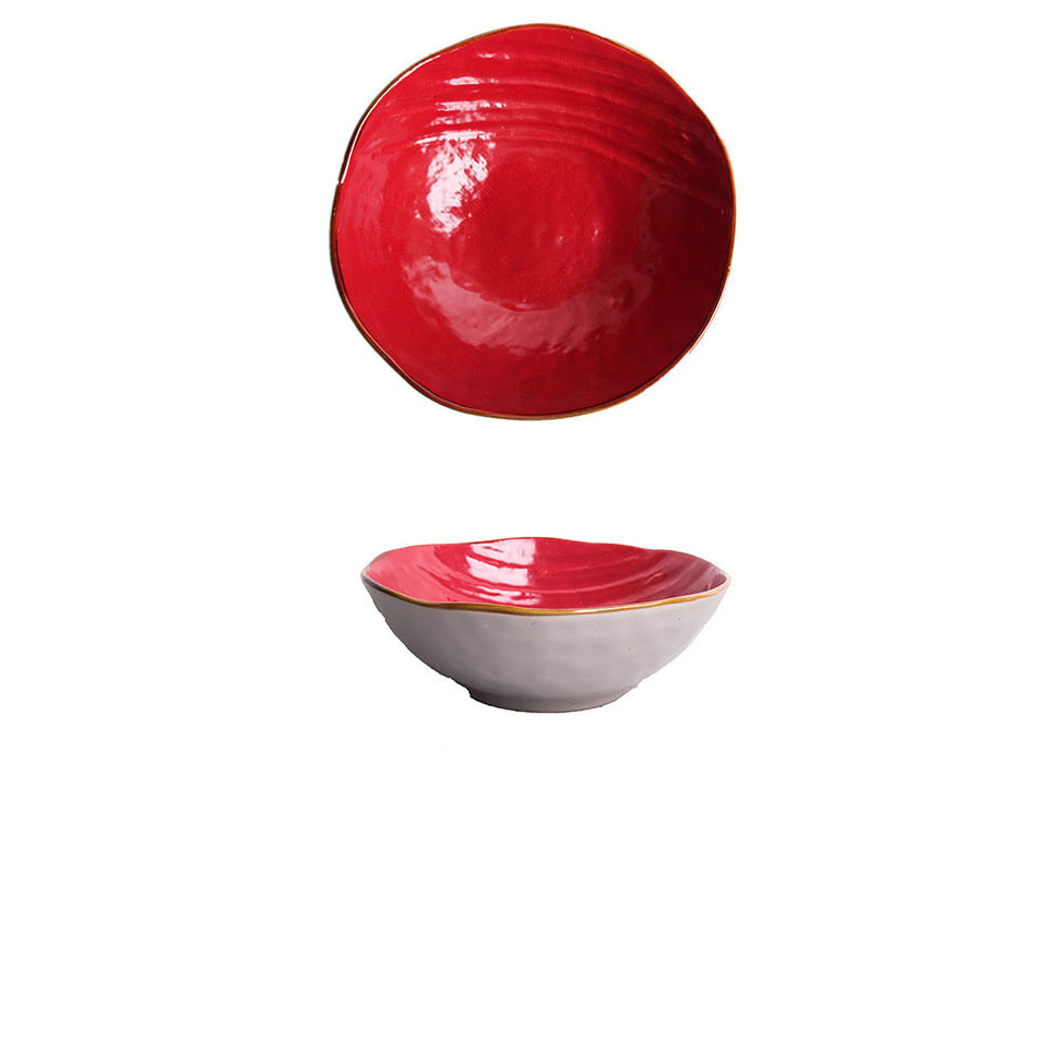 Creative Ceramic Retro Big Soup Bowl Household Large Pickled Cabbage Fish Bowl Restaurant Super Large Lobster Bowl Ice Cracked Bowl Tableware