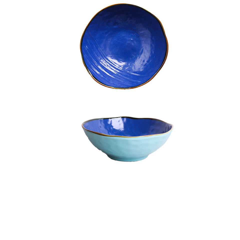 Creative Ceramic Retro Big Soup Bowl Household Large Pickled Cabbage Fish Bowl Restaurant Super Large Lobster Bowl Ice Cracked Bowl Tableware