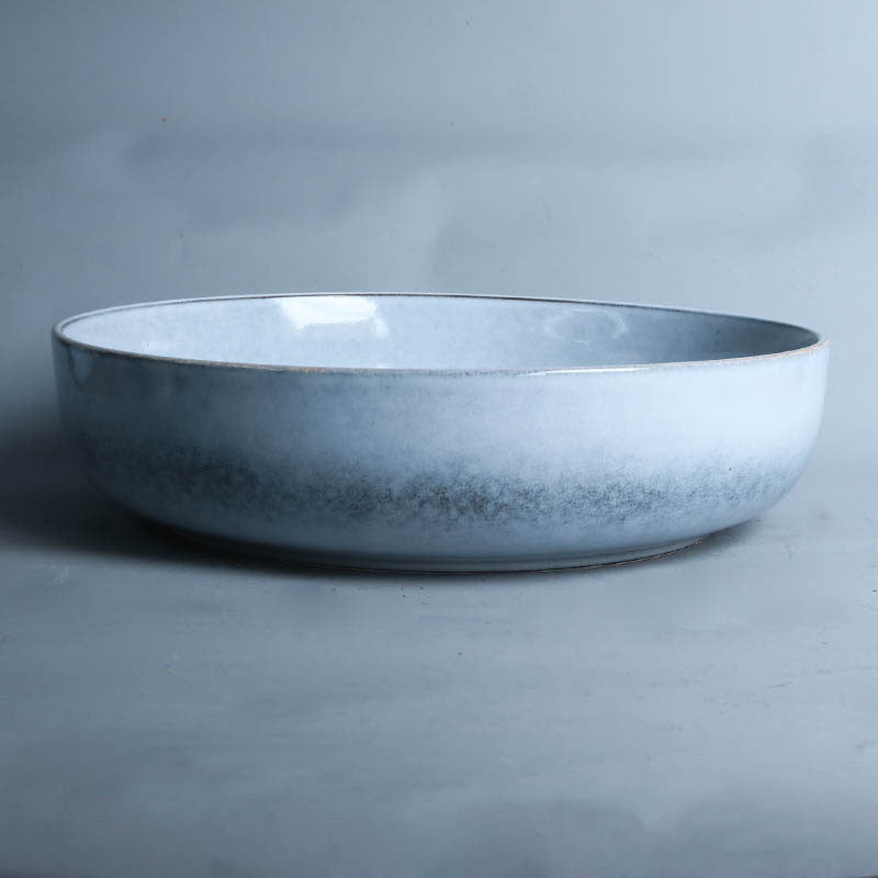 Creative Ceramic Retro Big Soup Bowl Household Large Pickled Cabbage Fish Bowl Restaurant Super Large Lobster Bowl Ice Cracked Bowl Tableware