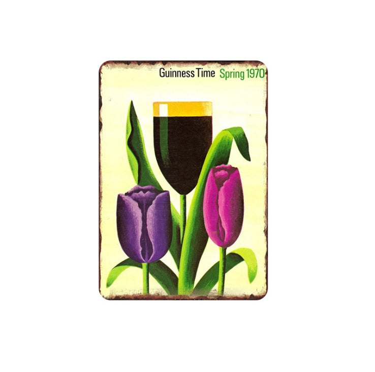 Custom Made Retro Tin Painting Home Living Room Hanging Painting Bar Restaurant Milk Tea Shop Wall Hanging Painting Wall Hanging Ornaments