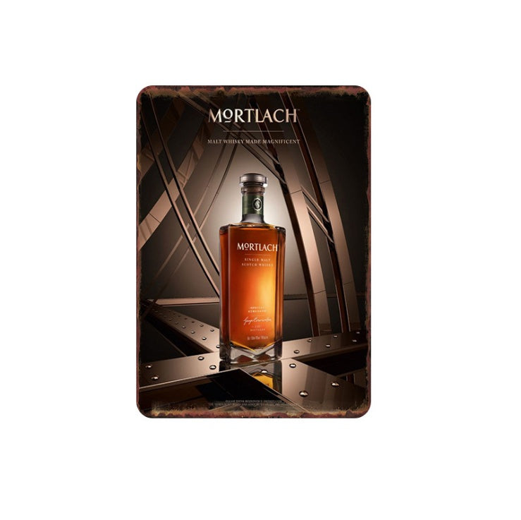 Custom Made Retro Tin Painting Home Living Room Hanging Painting Bar Restaurant Milk Tea Shop Wall Hanging Painting Wall Hanging Ornaments