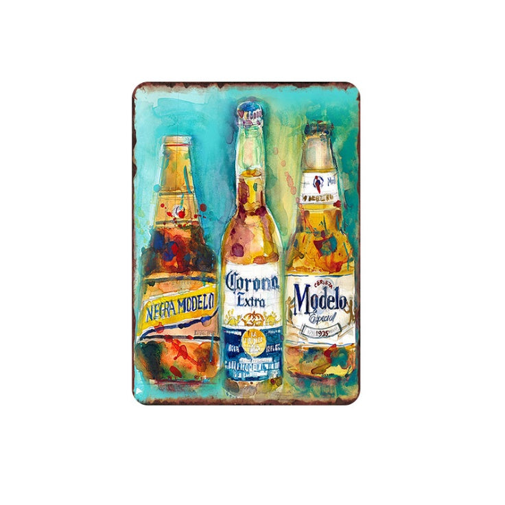 Custom Made Retro Tin Painting Home Living Room Hanging Painting Bar Restaurant Milk Tea Shop Wall Hanging Painting Wall Hanging Ornaments