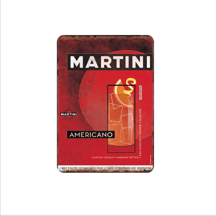 Custom Made Retro Tin Painting Home Living Room Hanging Painting Bar Restaurant Milk Tea Shop Wall Hanging Painting Wall Hanging Ornaments