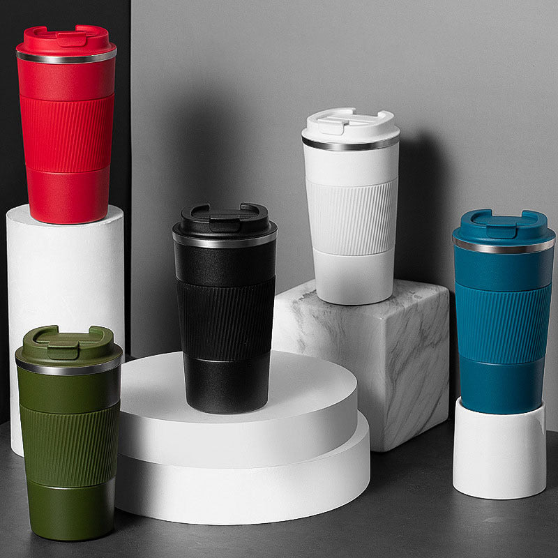 The New 304 Stainless Steel Vacuum Flask Creative Business Office Three-Generation Coffee Cup Personalized Accompanying Cup