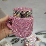 Girl Drinking Coffee Cup Cute Mug Office Couple With Lid Net Celebrity Home Spoon Water Cup