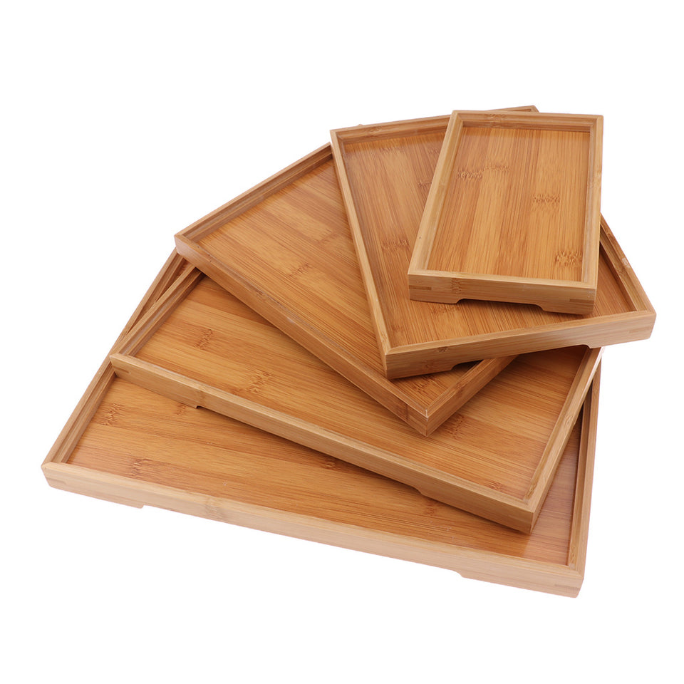 Bamboo Tea tray, Bamboo And Wood Tray, Binaural Hexagonal Solid Wood, Customizable Restaurant tea Tray, Hotel Dinner Tray
